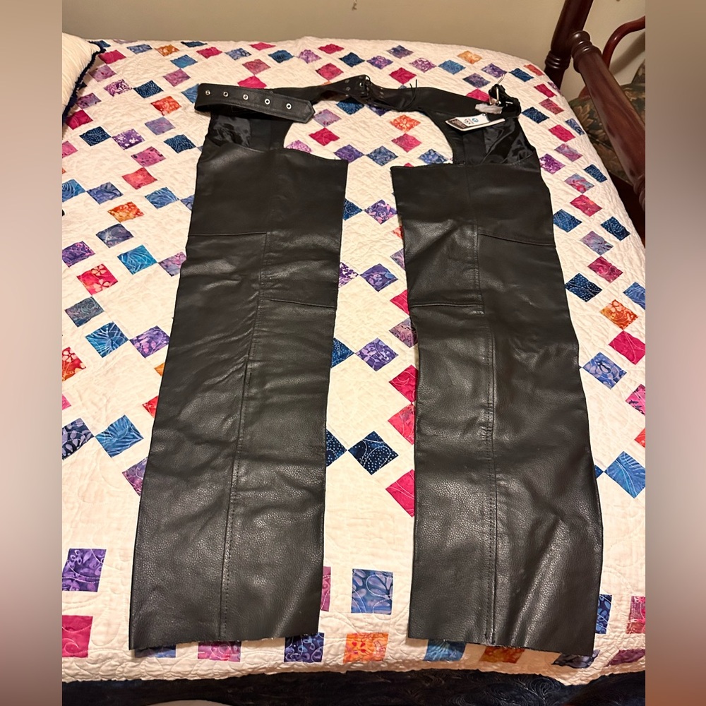 Black Leather Chaps